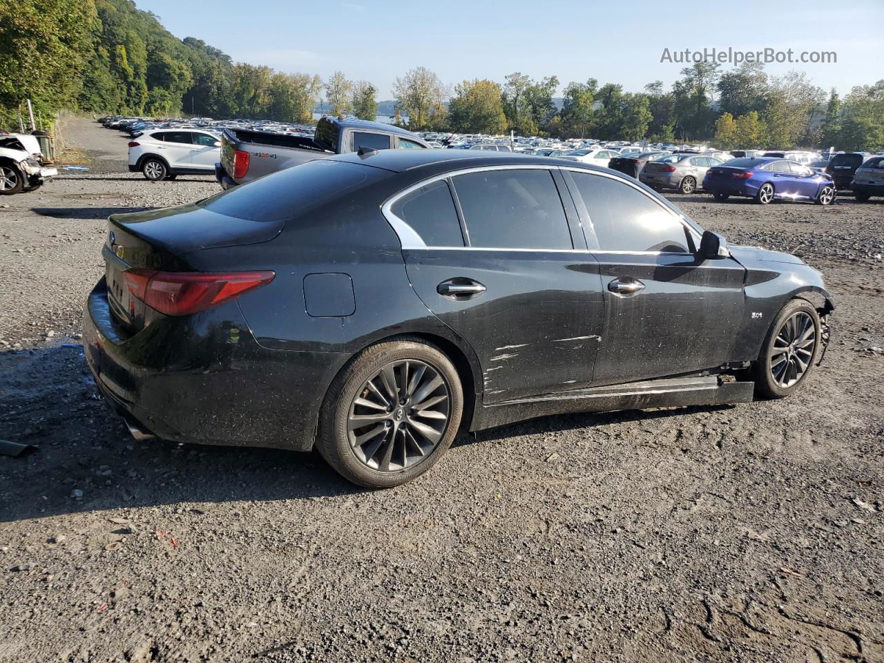 2018 Infiniti Q50 Luxe Черный vin: JN1EV7AR6JM444199