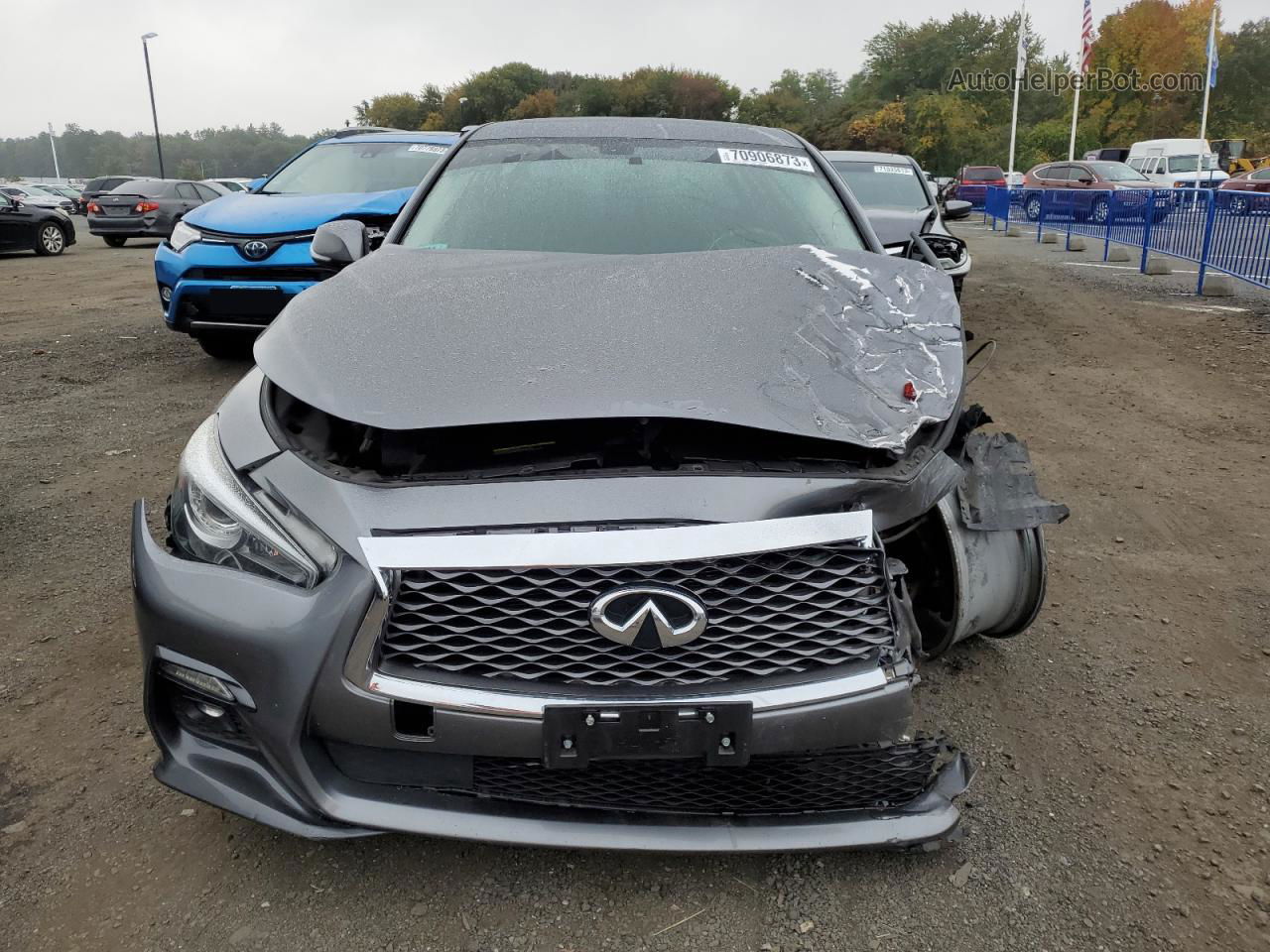 2019 Infiniti Q50 Luxe Серый vin: JN1EV7AR6KM550234