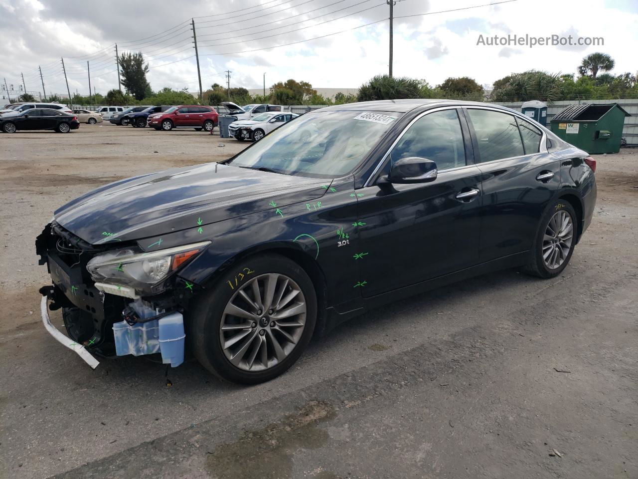 2019 Infiniti Q50 Luxe Black vin: JN1EV7AR6KM550539