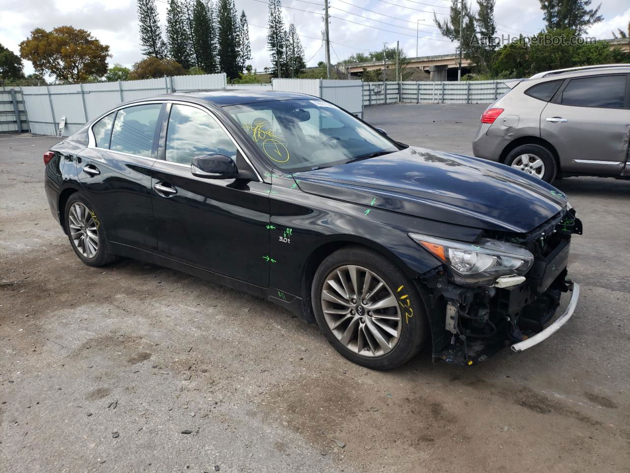 2019 Infiniti Q50 Luxe Black vin: JN1EV7AR6KM550539