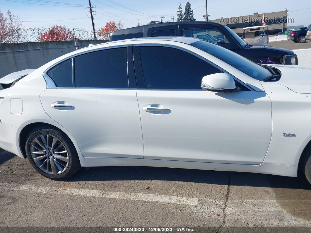 2019 Infiniti Q50 3.0t Luxe Белый vin: JN1EV7AR6KM551190