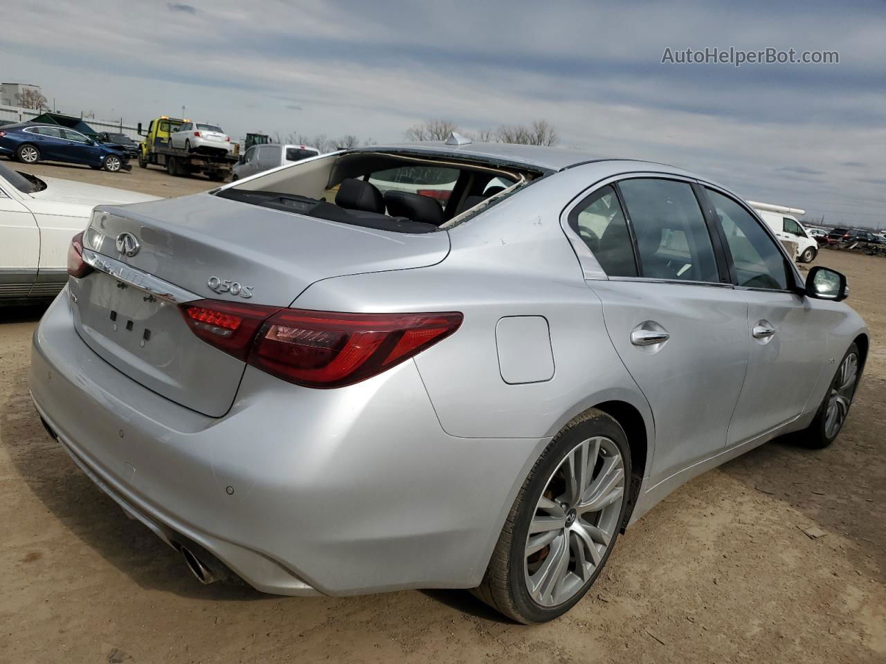 2019 Infiniti Q50 Luxe Silver vin: JN1EV7AR6KM551240