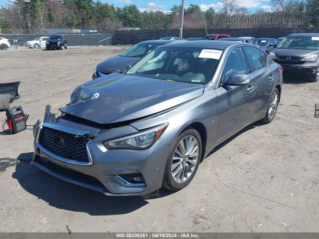 2019 Infiniti Q50 3.0t Luxe Gray vin: JN1EV7AR6KM552534