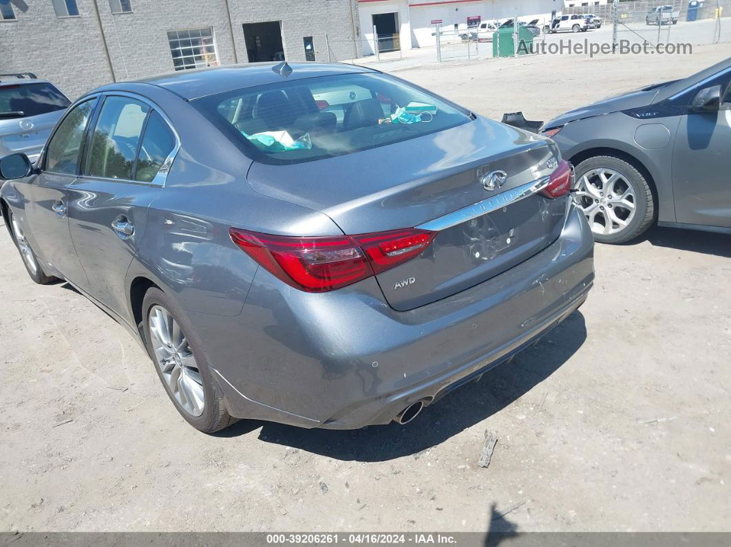 2019 Infiniti Q50 3.0t Luxe Gray vin: JN1EV7AR6KM552534