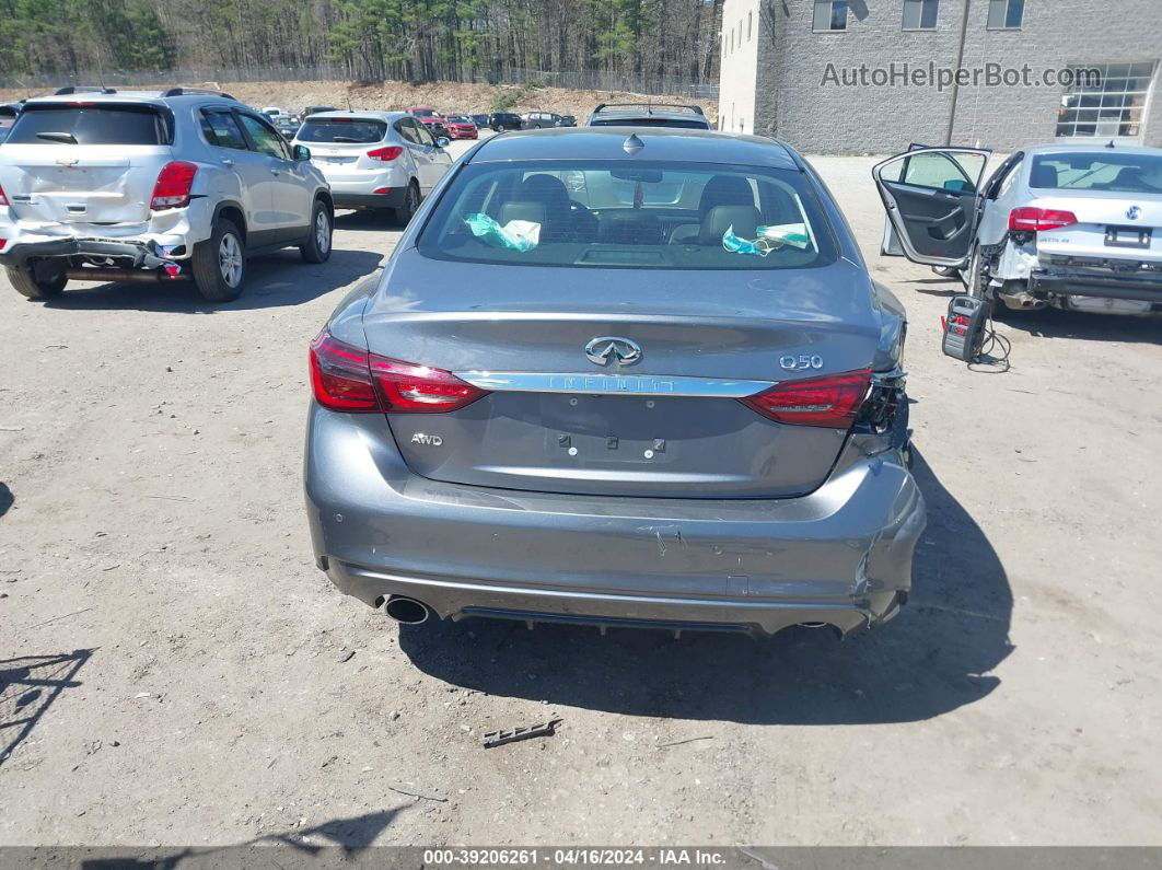 2019 Infiniti Q50 3.0t Luxe Gray vin: JN1EV7AR6KM552534