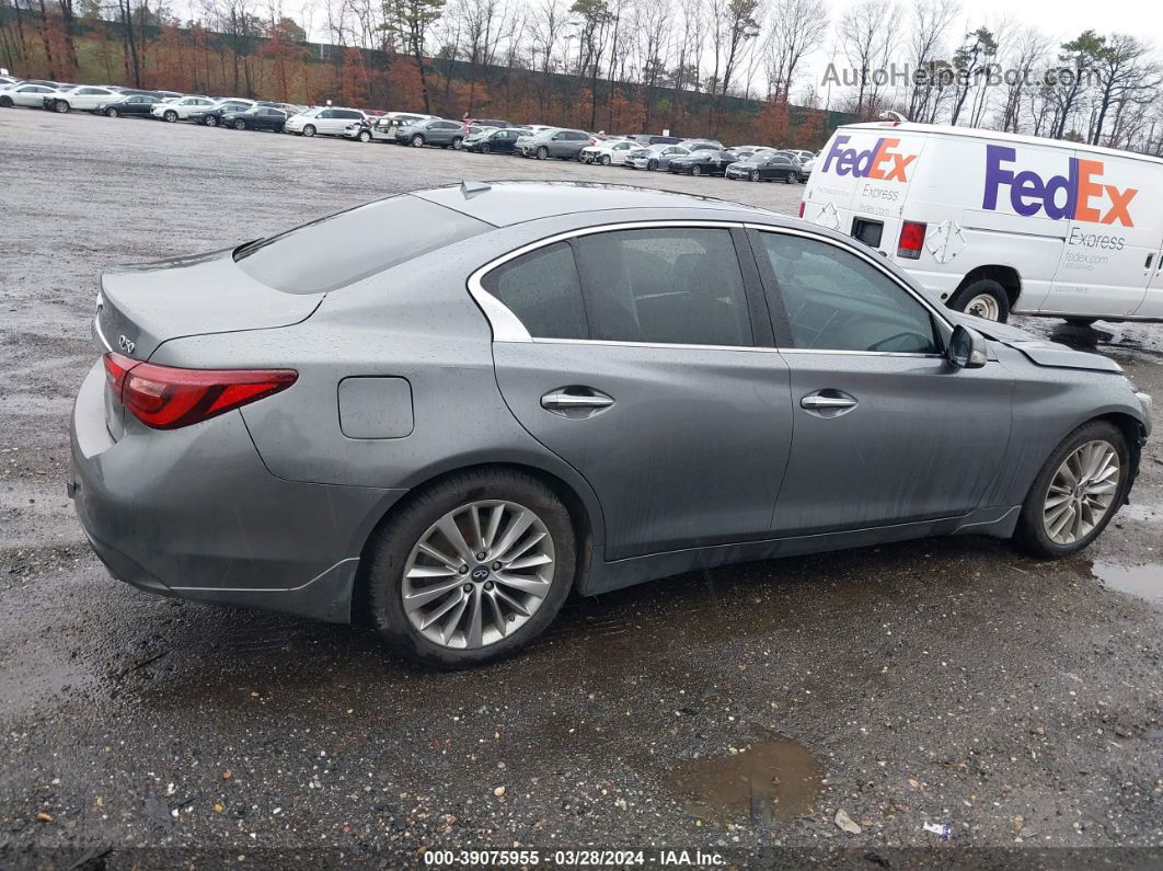 2019 Infiniti Q50 3.0t Luxe Gray vin: JN1EV7AR6KM552727