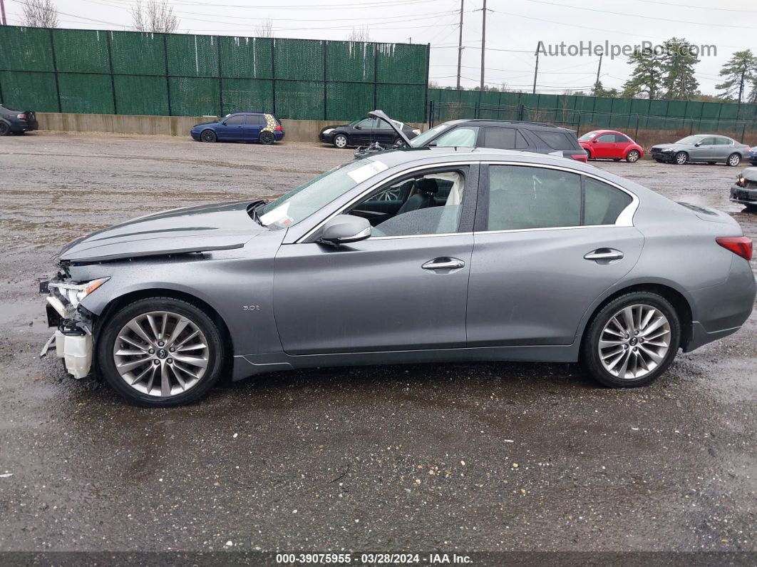 2019 Infiniti Q50 3.0t Luxe Gray vin: JN1EV7AR6KM552727