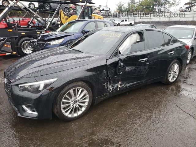 2019 Infiniti Q50 Luxe Черный vin: JN1EV7AR6KM554090