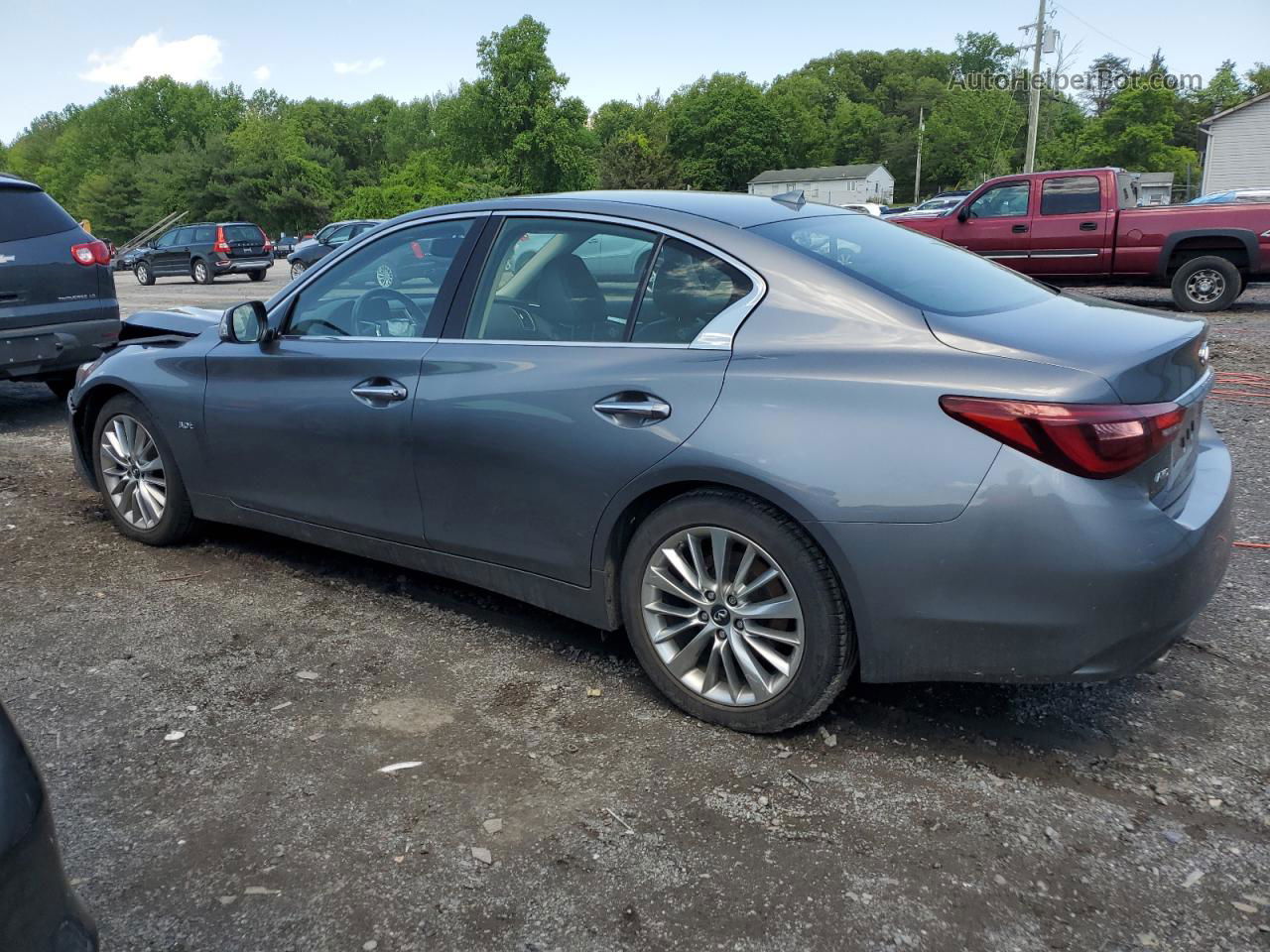 2019 Infiniti Q50 Luxe Silver vin: JN1EV7AR6KM558415