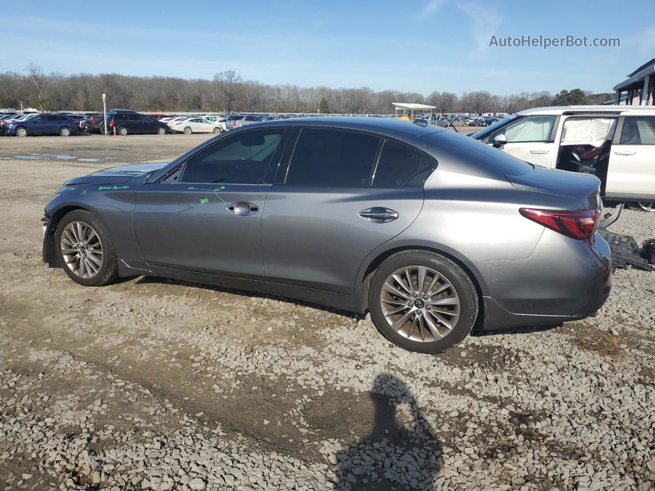 2019 Infiniti Q50 Luxe Gray vin: JN1EV7AR6KM590104