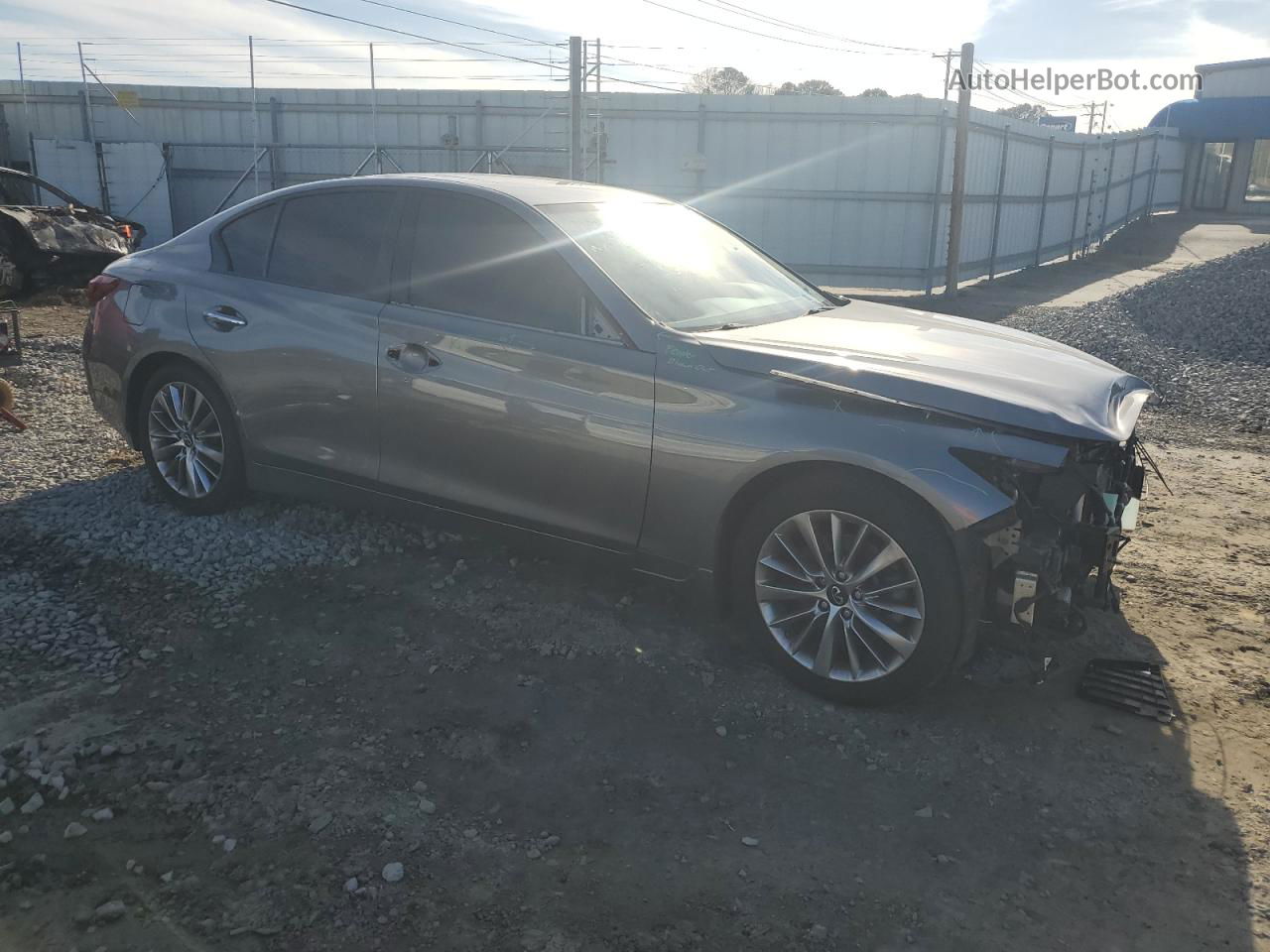 2019 Infiniti Q50 Luxe Gray vin: JN1EV7AR6KM590104