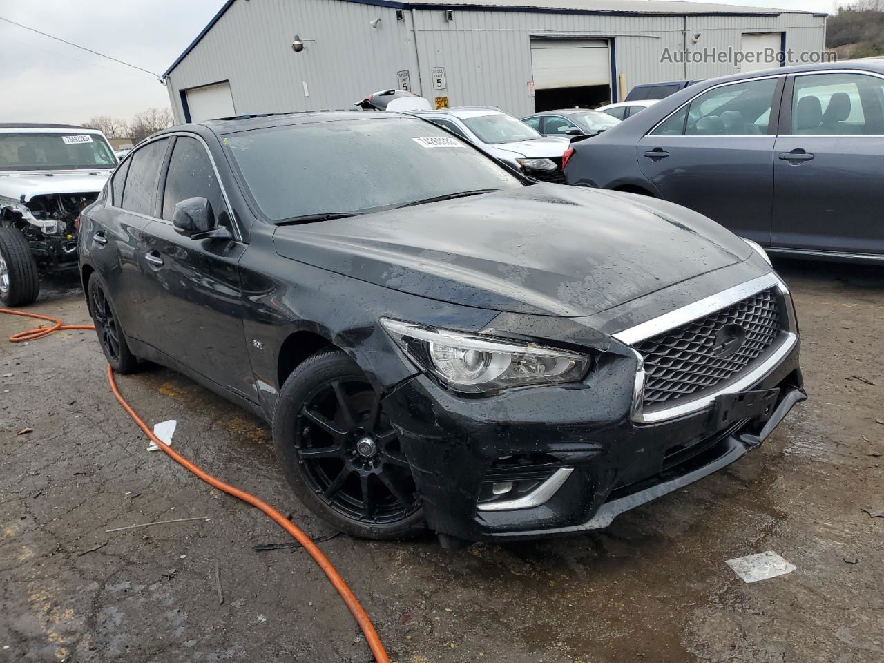 2019 Infiniti Q50 Luxe Black vin: JN1EV7AR6KM590281