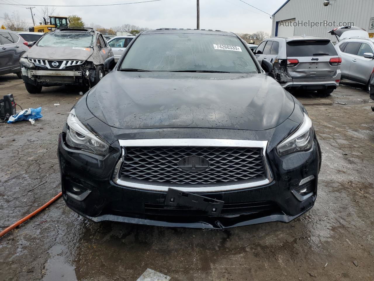 2019 Infiniti Q50 Luxe Black vin: JN1EV7AR6KM590281