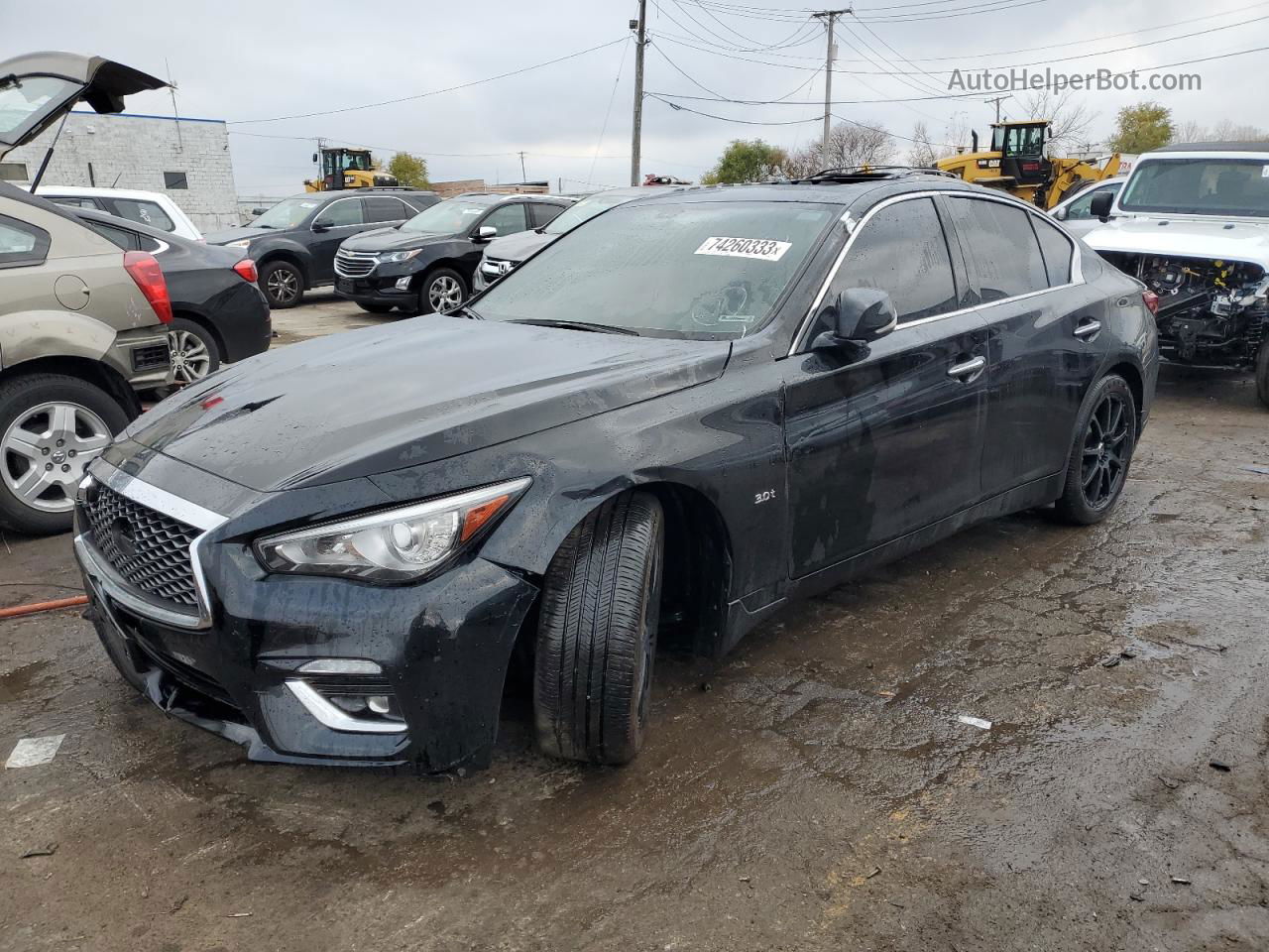 2019 Infiniti Q50 Luxe Black vin: JN1EV7AR6KM590281