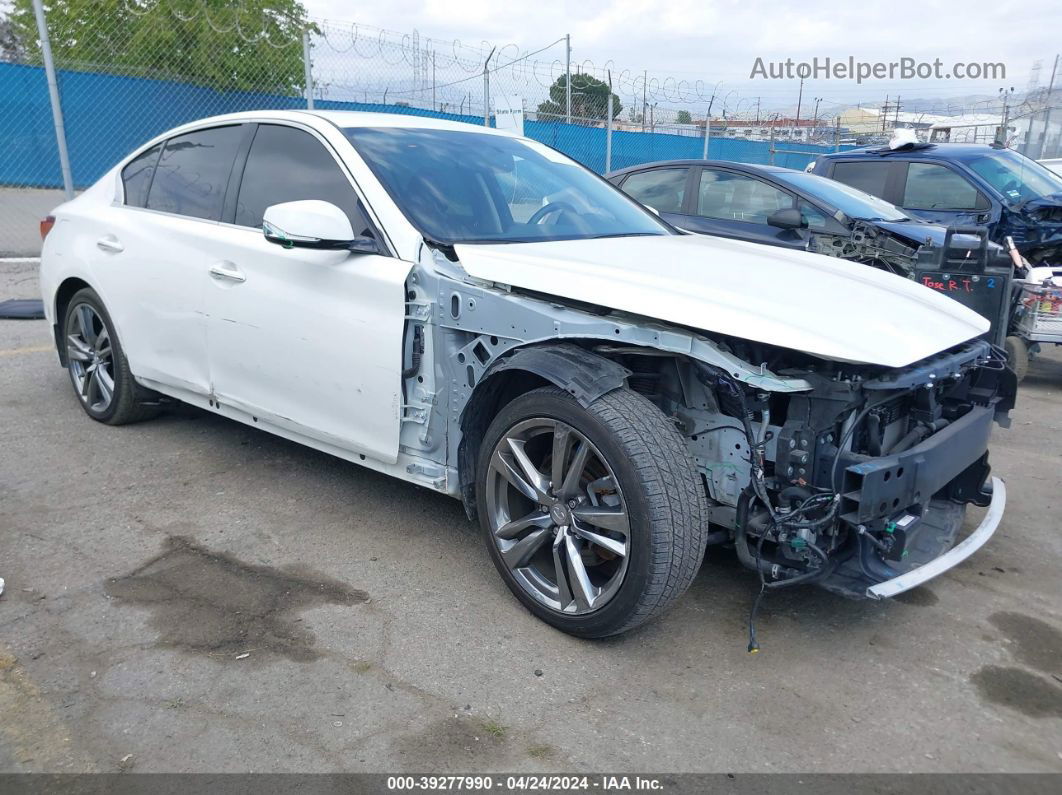 2019 Infiniti Q50 3.0t Signature Edition White vin: JN1EV7AR6KM591107