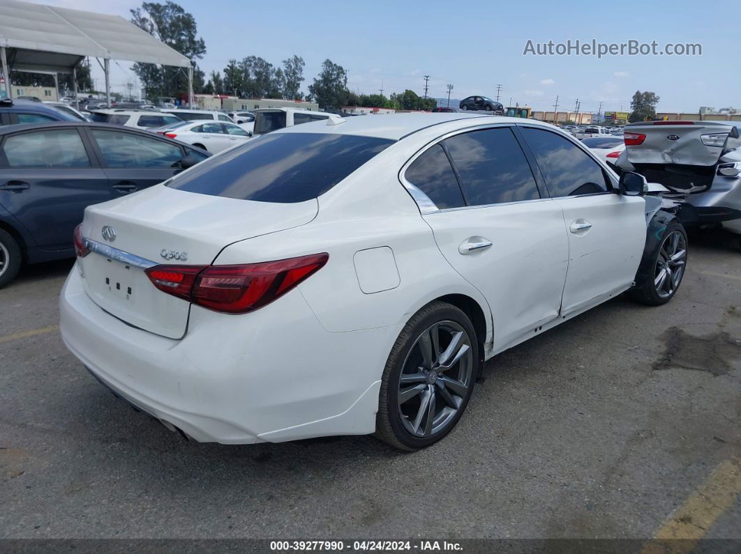 2019 Infiniti Q50 3.0t Signature Edition White vin: JN1EV7AR6KM591107