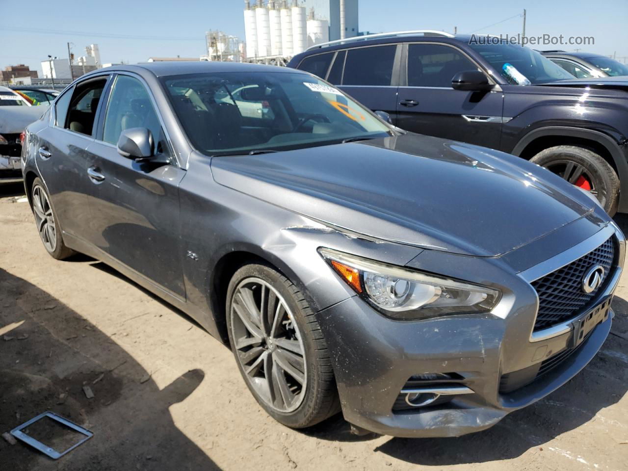 2016 Infiniti Q50 Premium Gray vin: JN1EV7AR7GM341382