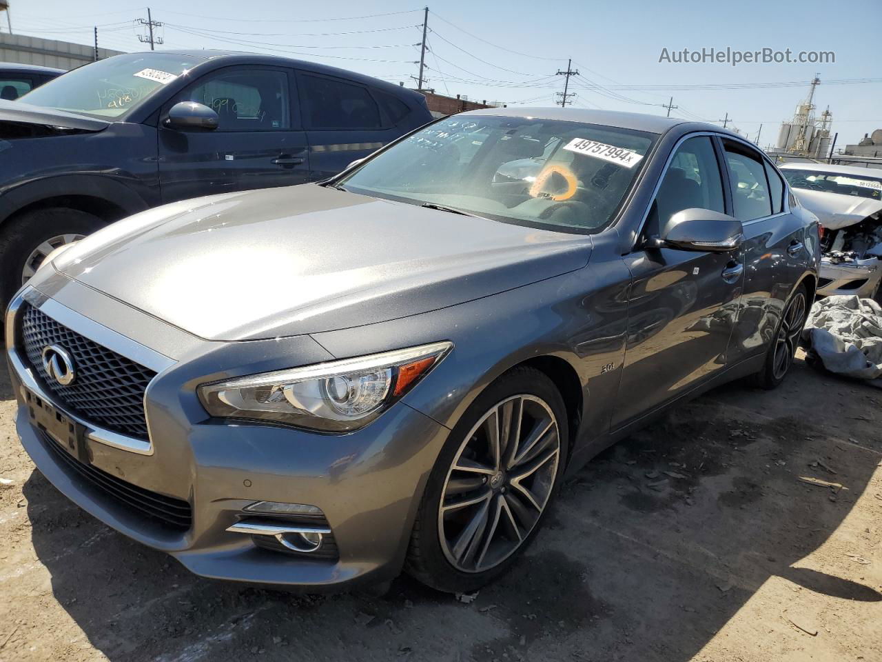 2016 Infiniti Q50 Premium Gray vin: JN1EV7AR7GM341382