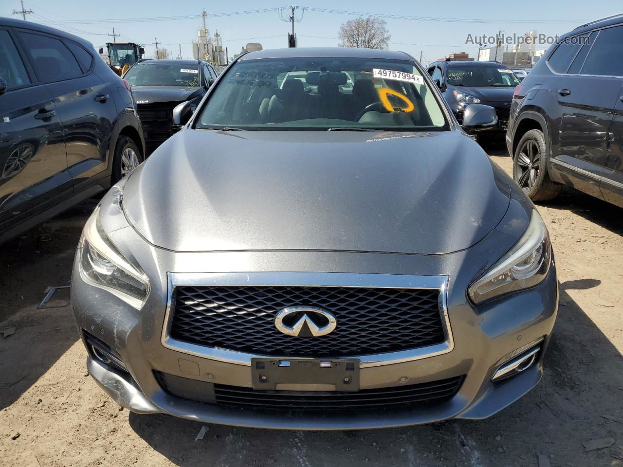 2016 Infiniti Q50 Premium Gray vin: JN1EV7AR7GM341382