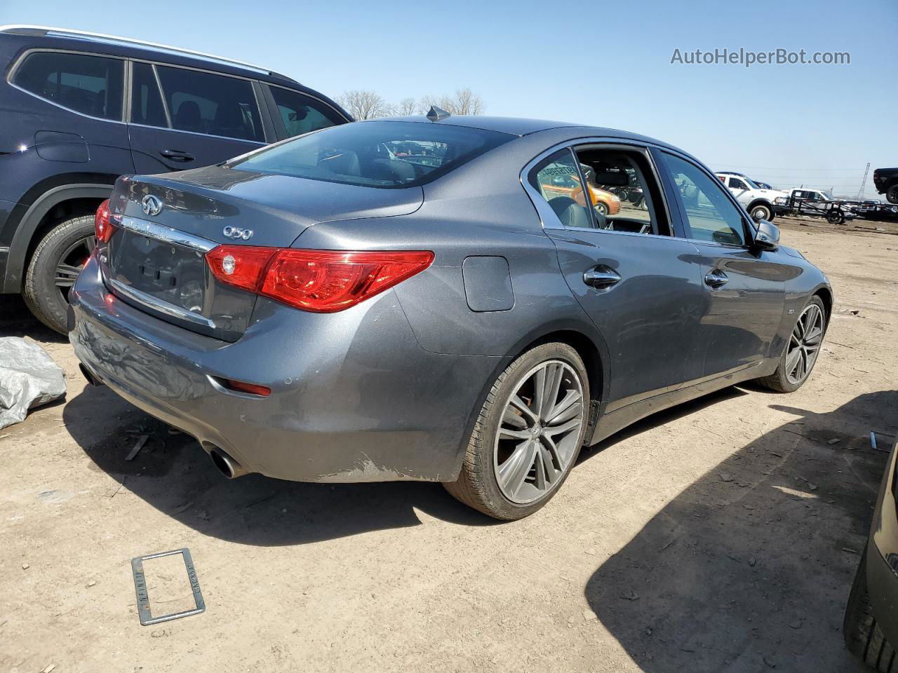 2016 Infiniti Q50 Premium Gray vin: JN1EV7AR7GM341382