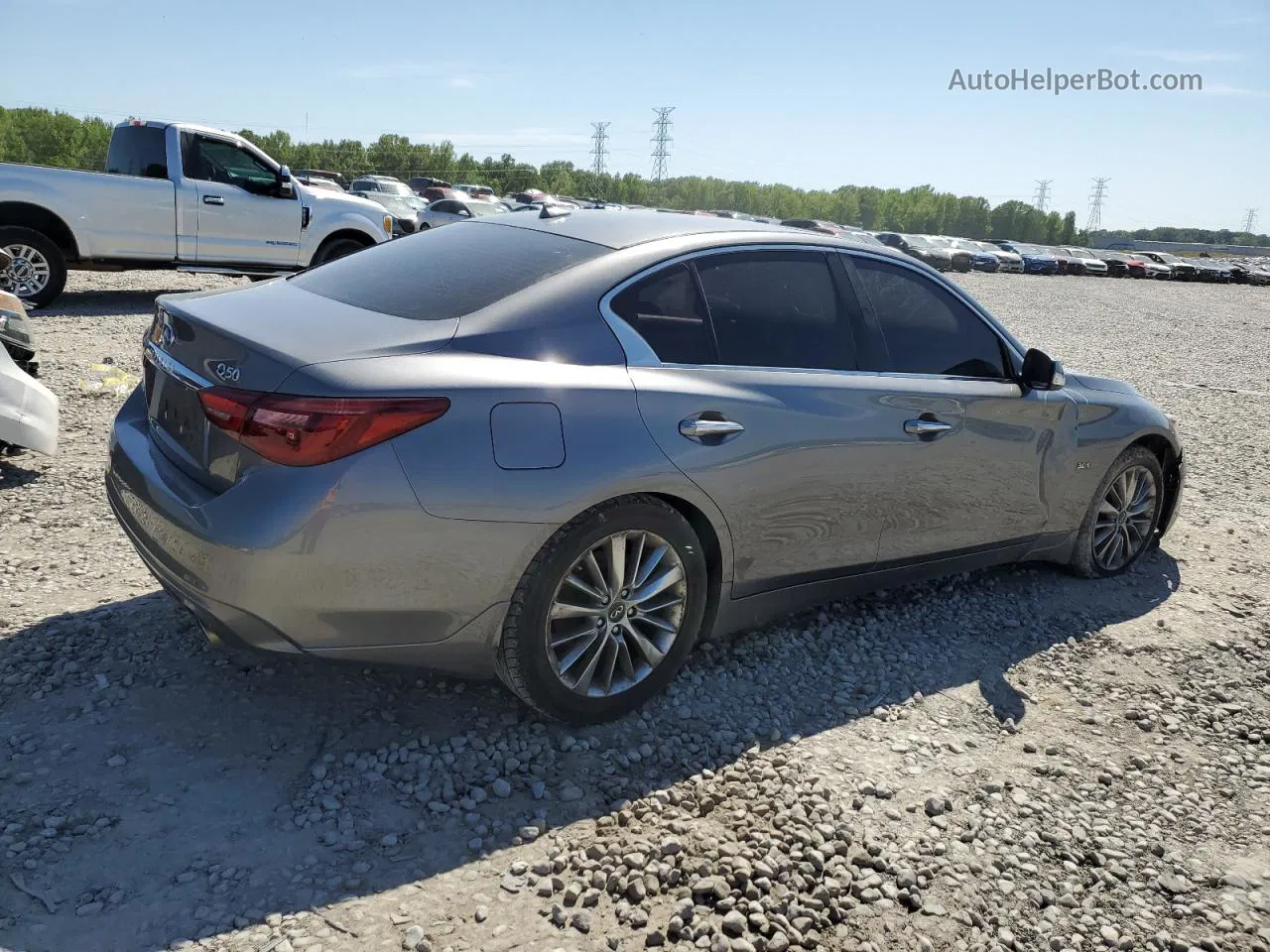 2018 Infiniti Q50 Luxe Gray vin: JN1EV7AR7JM433440