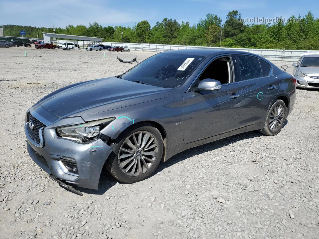 2018 Infiniti Q50 Luxe Gray vin: JN1EV7AR7JM433440