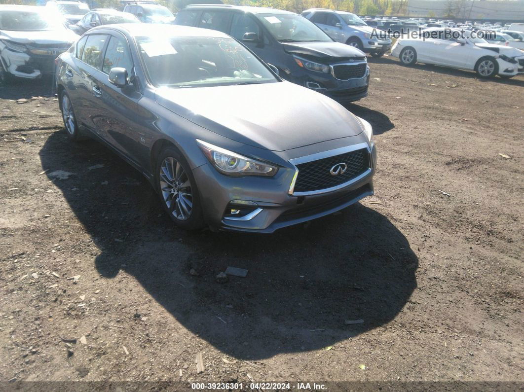 2018 Infiniti Q50 3.0t Luxe Gray vin: JN1EV7AR7JM435396