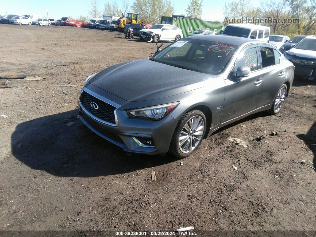 2018 Infiniti Q50 3.0t Luxe Gray vin: JN1EV7AR7JM435396