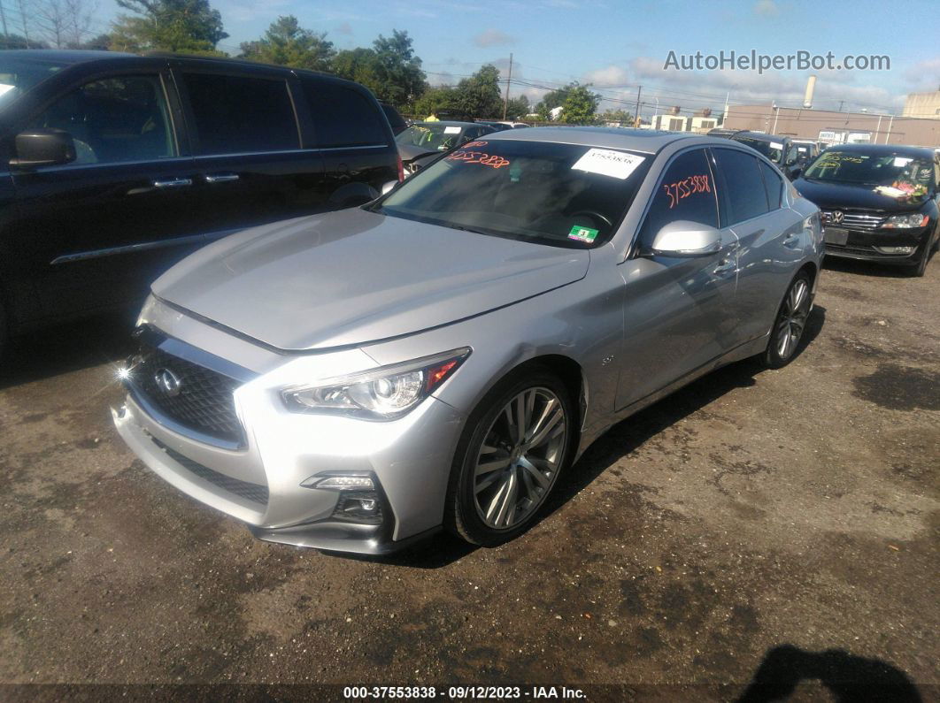 2018 Infiniti Q50 3.0t Sport Серебряный vin: JN1EV7AR7JM436337