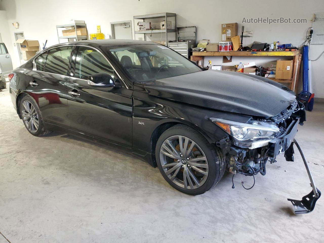 2018 Infiniti Q50 Luxe Black vin: JN1EV7AR7JM436872