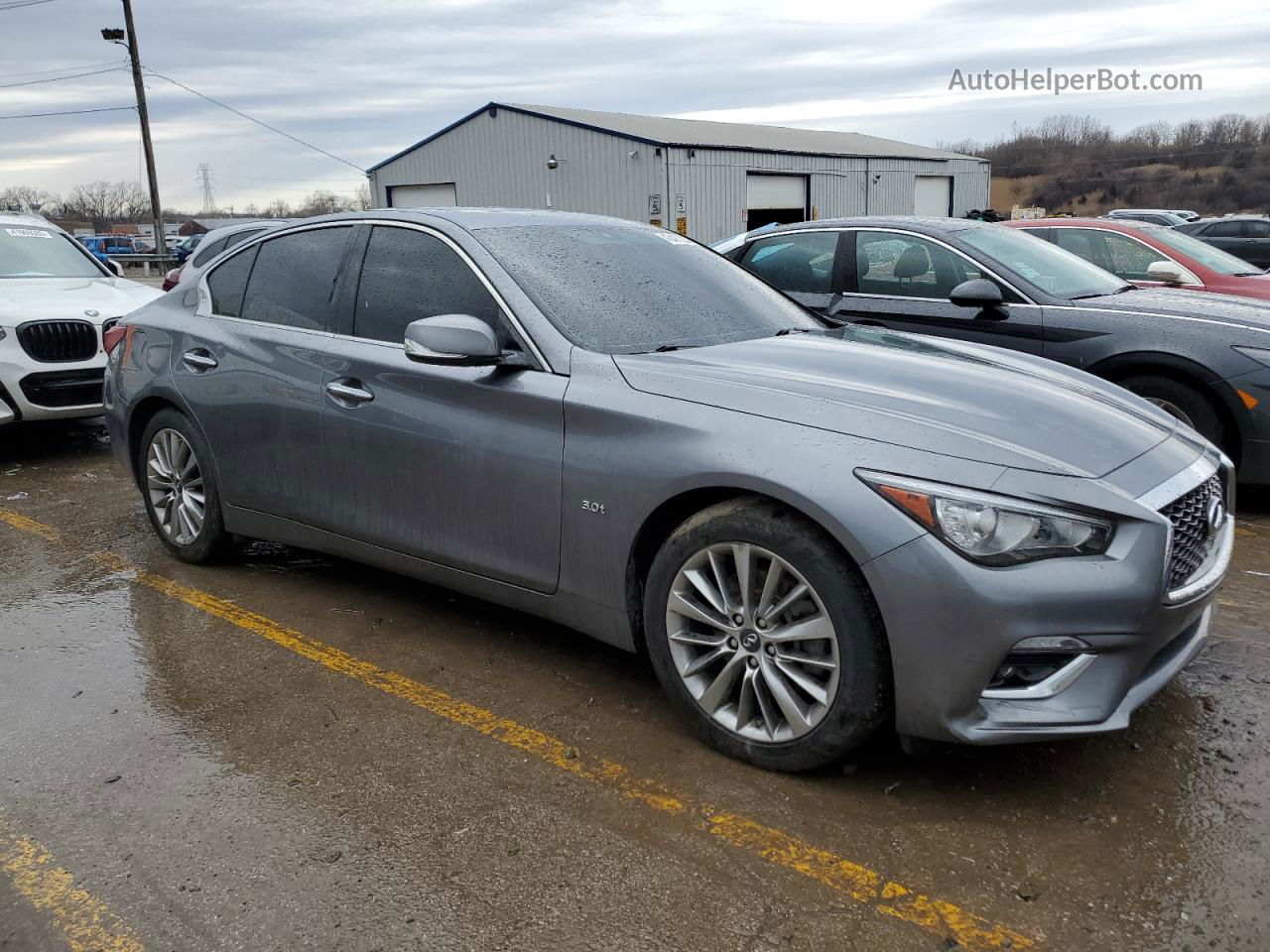 2018 Infiniti Q50 Luxe Серый vin: JN1EV7AR7JM437097