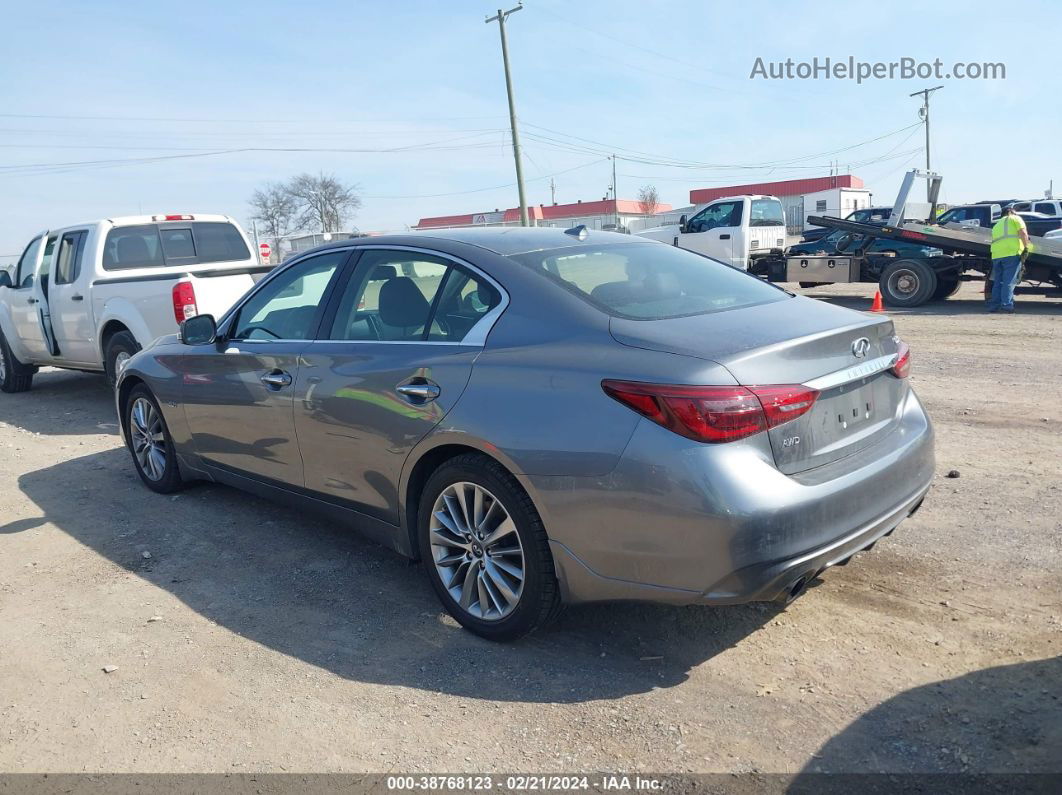 2018 Infiniti Q50 3.0t Luxe Gray vin: JN1EV7AR7JM438461