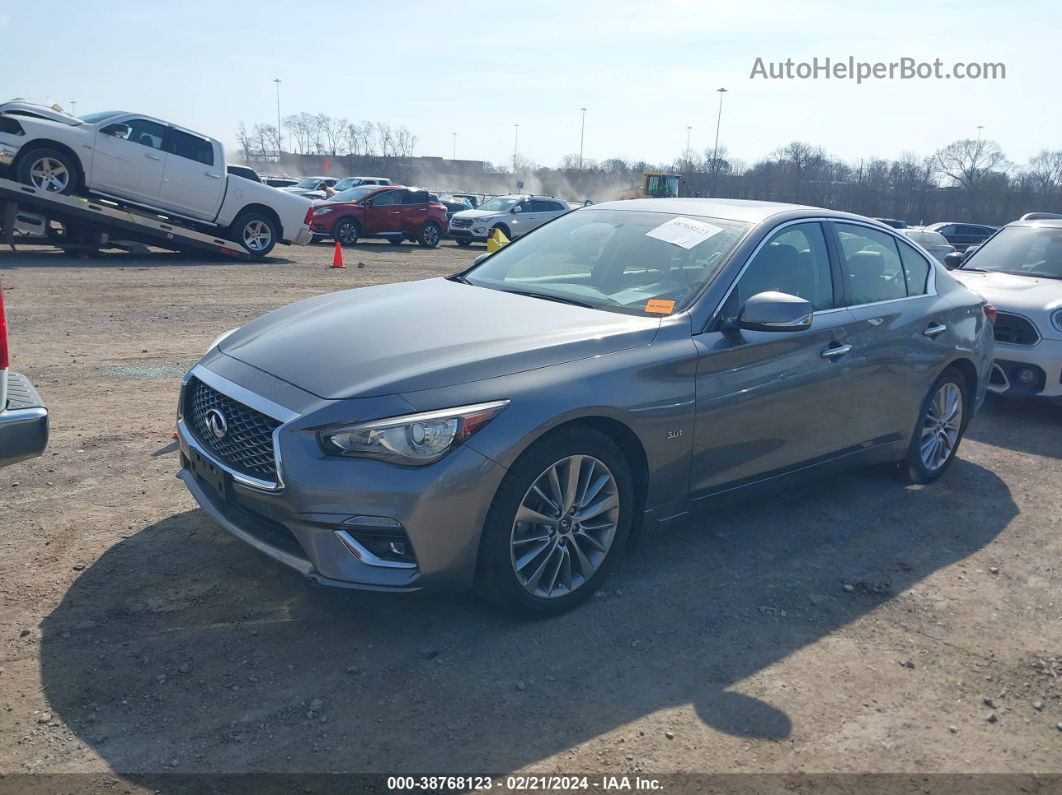 2018 Infiniti Q50 3.0t Luxe Gray vin: JN1EV7AR7JM438461