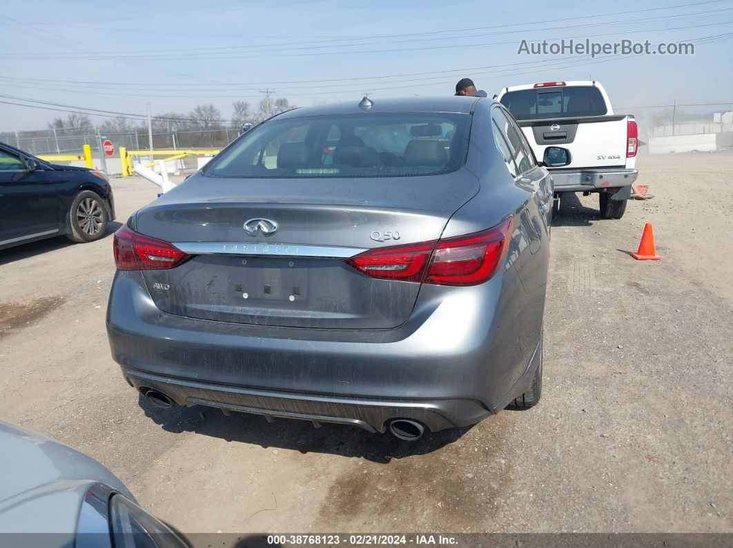 2018 Infiniti Q50 3.0t Luxe Gray vin: JN1EV7AR7JM438461