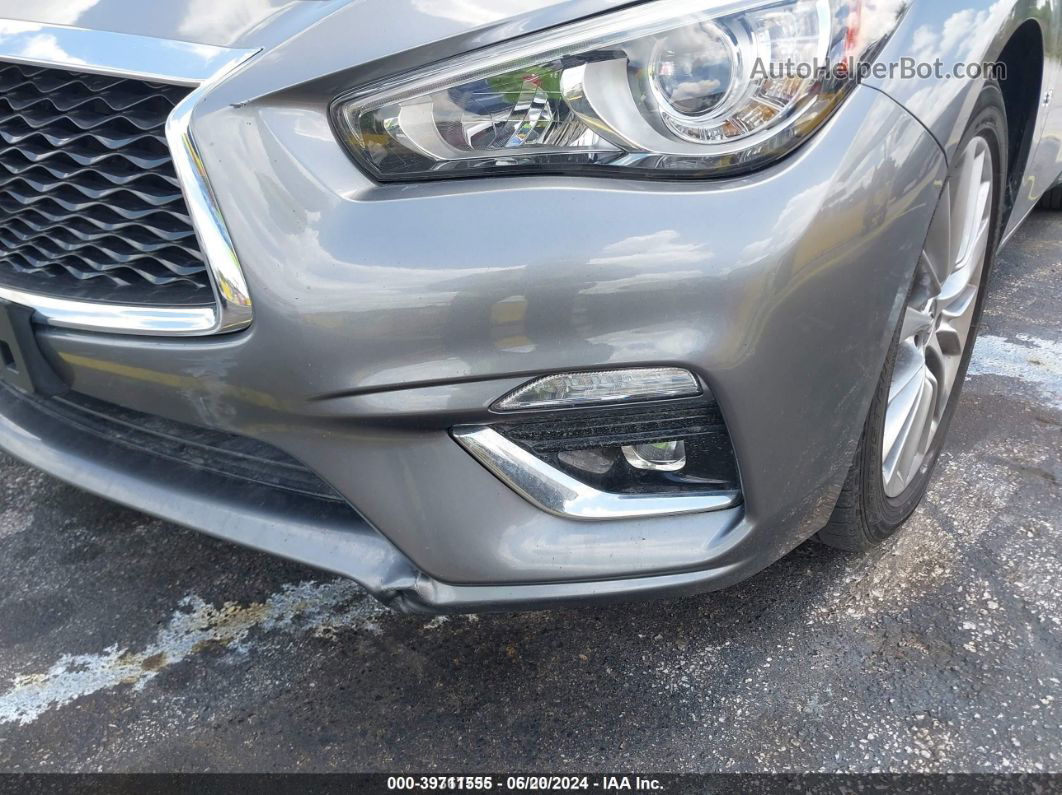 2018 Infiniti Q50 3.0t Luxe Gray vin: JN1EV7AR7JM438461