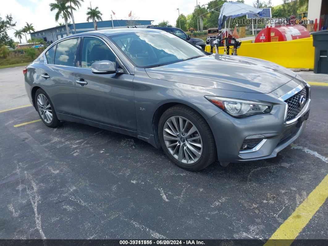 2018 Infiniti Q50 3.0t Luxe Gray vin: JN1EV7AR7JM438461