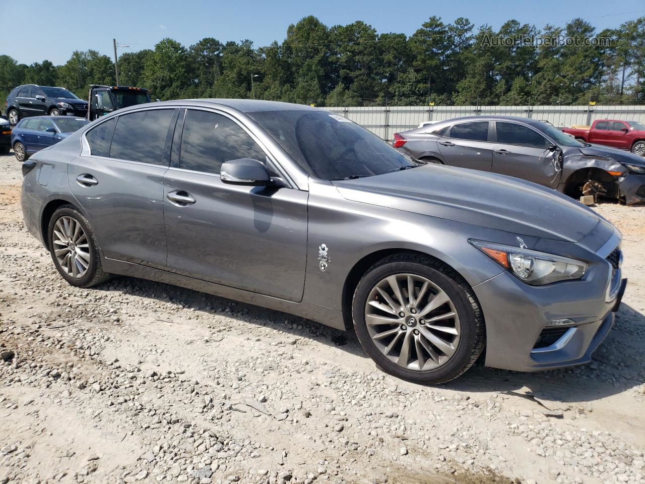 2018 Infiniti Q50 Luxe Серый vin: JN1EV7AR7JM440579