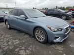 2018 Infiniti Q50 Luxe Синий vin: JN1EV7AR7JM441585