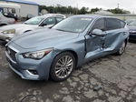 2018 Infiniti Q50 Luxe Синий vin: JN1EV7AR7JM441585