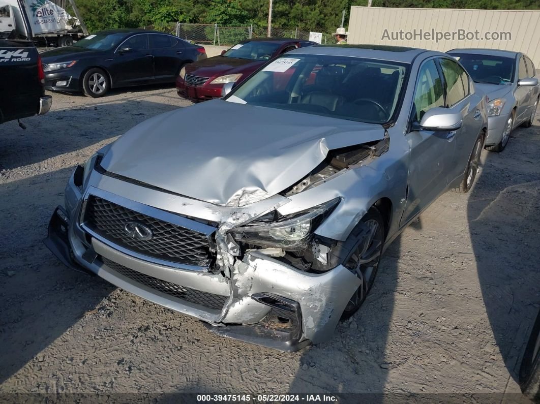 2018 Infiniti Q50 3.0t Sport Silver vin: JN1EV7AR7JM443045