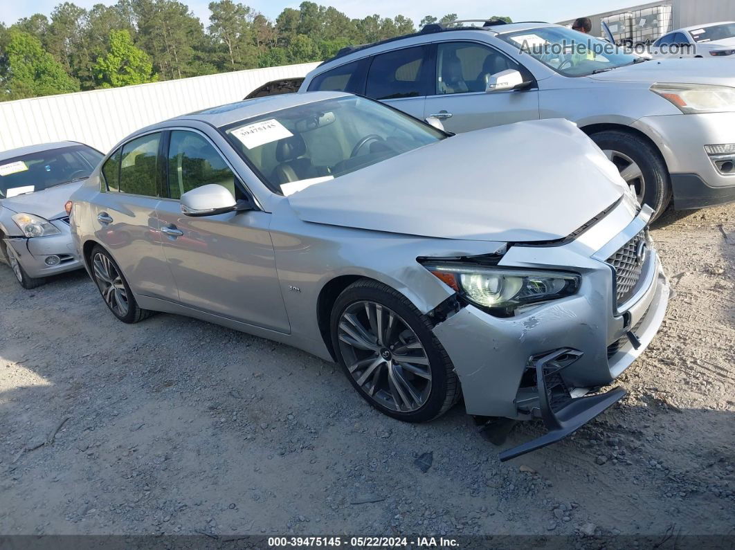 2018 Infiniti Q50 3.0t Sport Silver vin: JN1EV7AR7JM443045