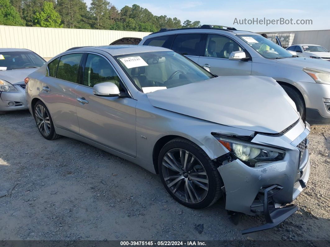 2018 Infiniti Q50 3.0t Sport Silver vin: JN1EV7AR7JM443045