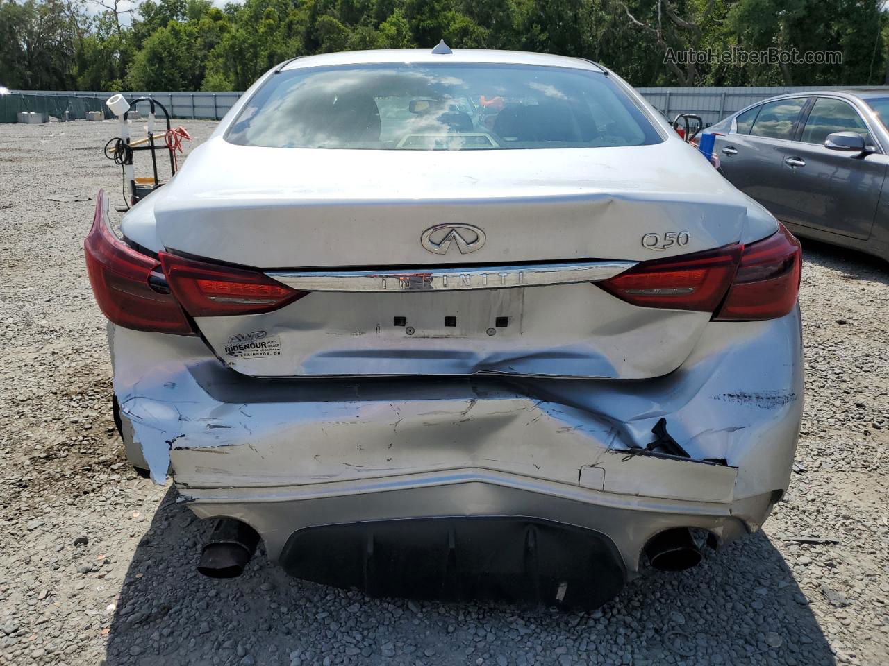 2019 Infiniti Q50 Luxe Silver vin: JN1EV7AR7KM550596