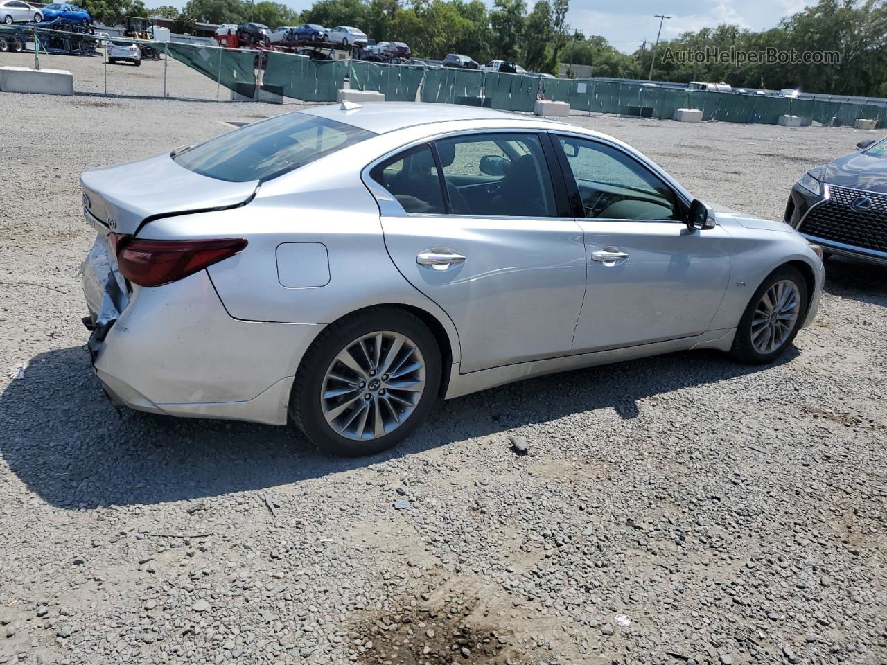 2019 Infiniti Q50 Luxe Серебряный vin: JN1EV7AR7KM550596