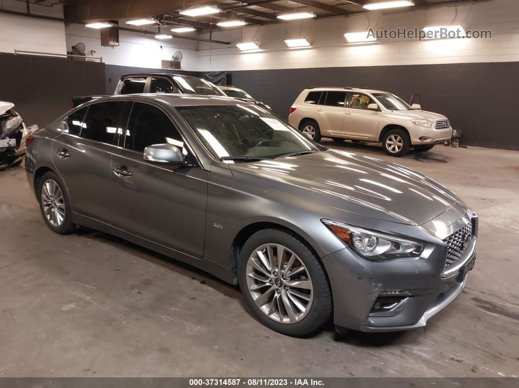 2019 Infiniti Q50 3.0t Luxe Gray vin: JN1EV7AR7KM552168