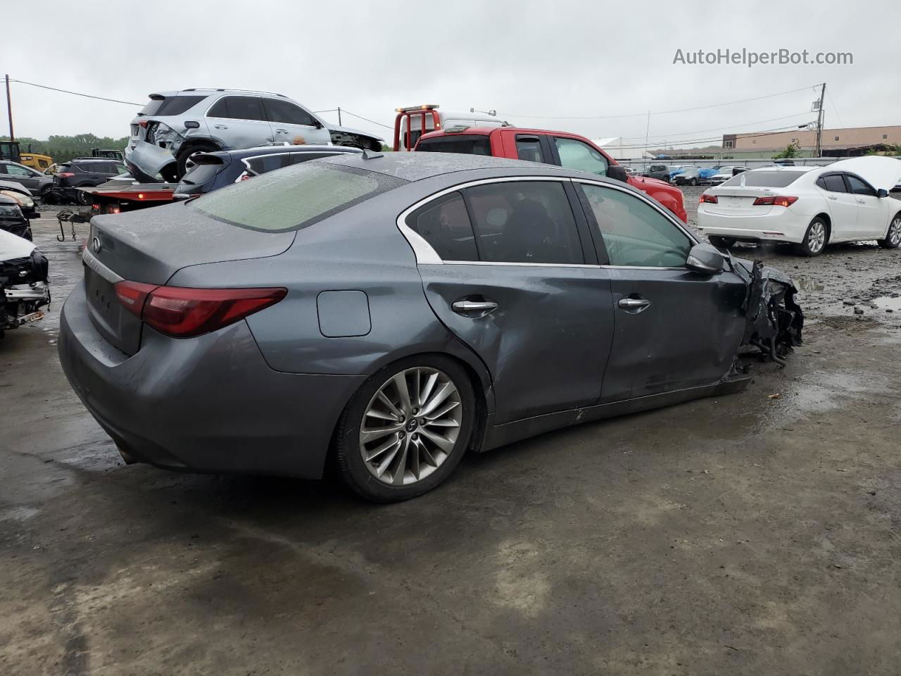 2019 Infiniti Q50 Luxe Gray vin: JN1EV7AR7KM553224