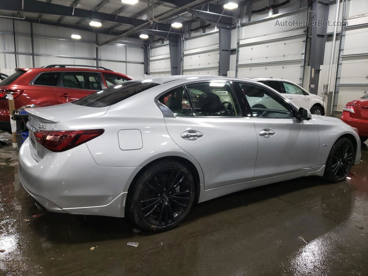 2019 Infiniti Q50 Luxe Silver vin: JN1EV7AR7KM554843