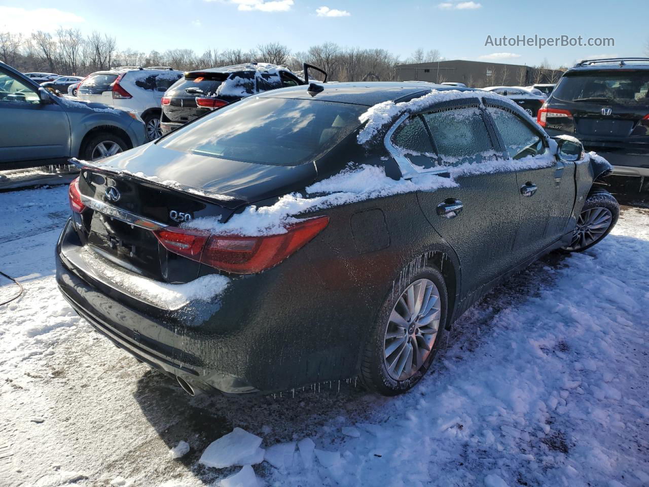 2019 Infiniti Q50 Luxe Черный vin: JN1EV7AR7KM555748