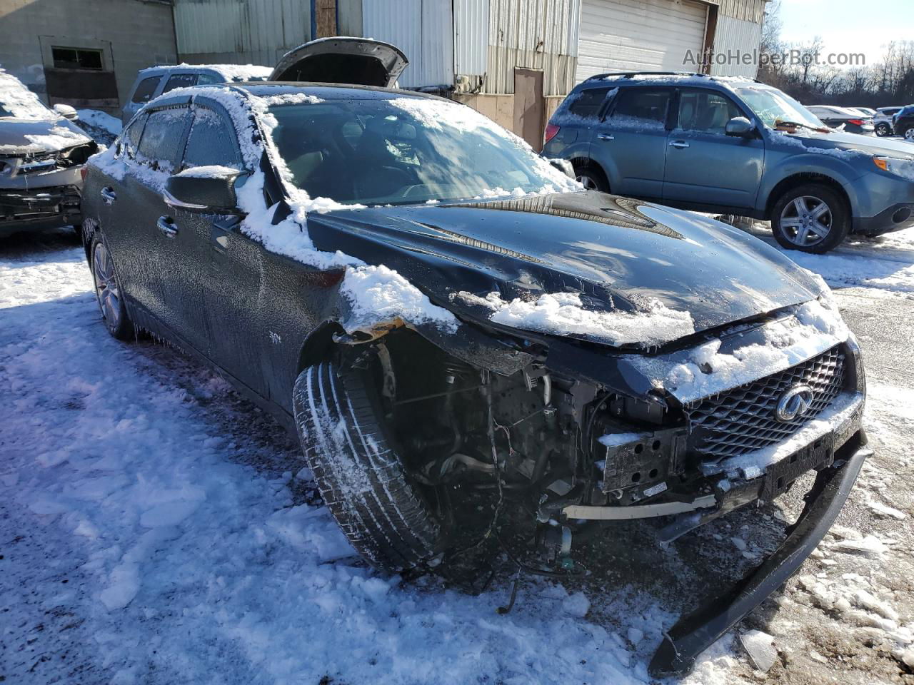 2019 Infiniti Q50 Luxe Черный vin: JN1EV7AR7KM555748