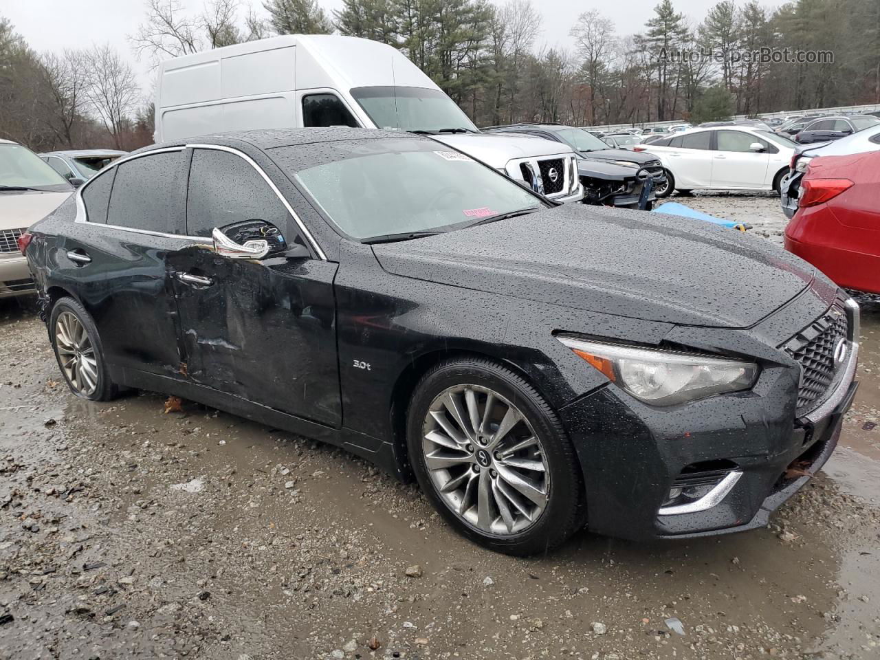 2019 Infiniti Q50 Luxe Black vin: JN1EV7AR7KM559377